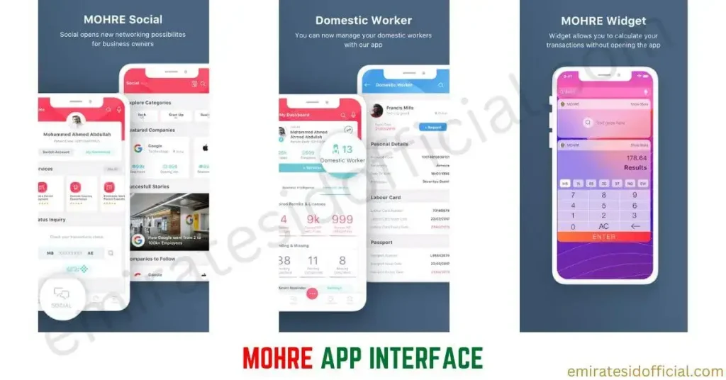 MOHRE APP Interface