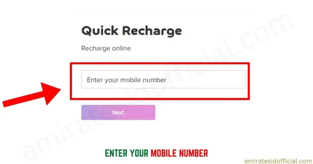 Enter your Mobile Number