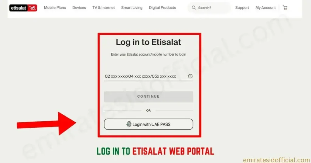 Log In To Etisalat Web Portal